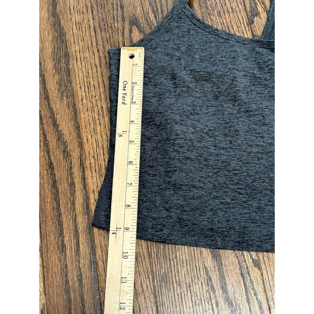 NWT Beyond Yoga Black‎ Charcoal Spacedye Slim Racerback Cropped Tank Top Size XL - Picture 8 of 8